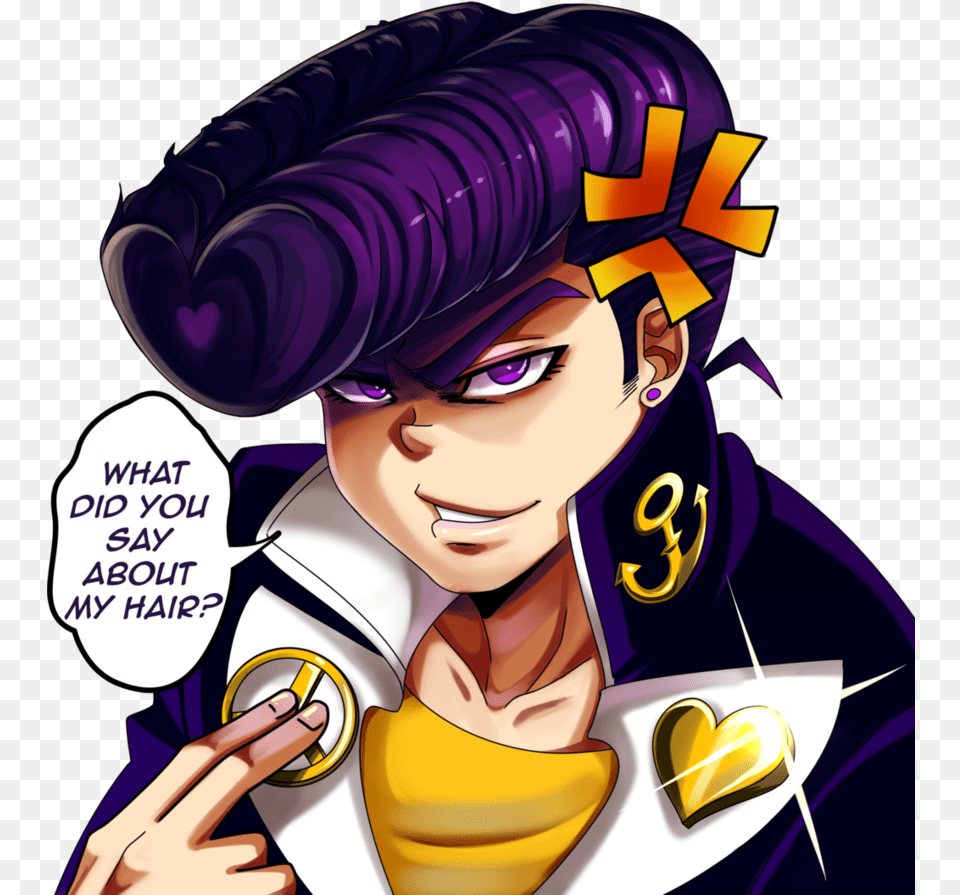 Jojo Bizarre Adventure Josuke Fan Art, Book, Comics, Publication, Adult Png Image