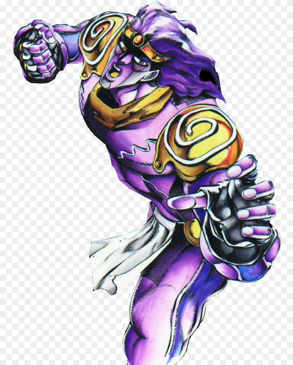 Jojo Jotaro Art Purple Star Platinum, Person, People Png