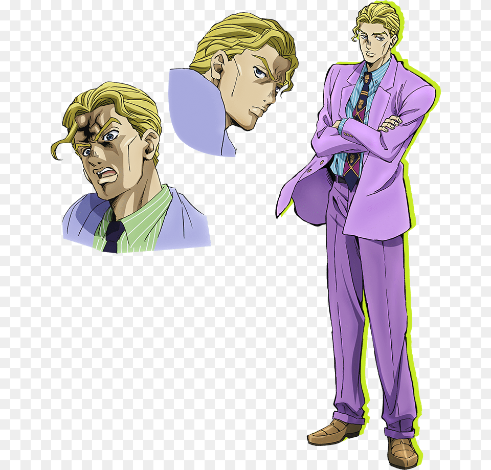 Jojo Kira Yoshikage, Formal Wear, Publication, Book, Comics Png Image