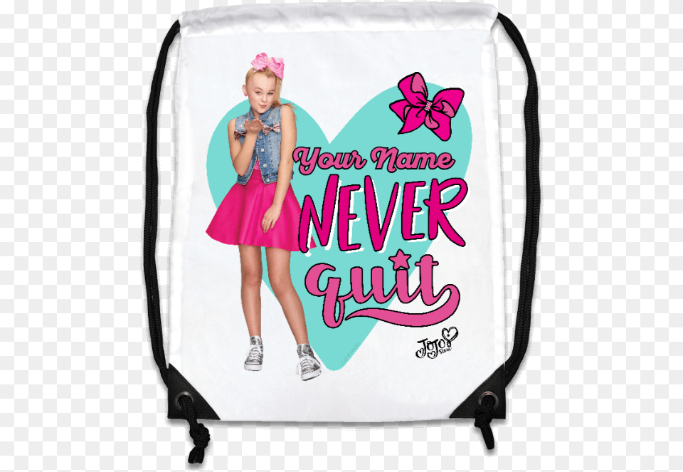 Jojo Siwa Personalised Gym Bag Just Be You, Child, Female, Girl, Person Free Png