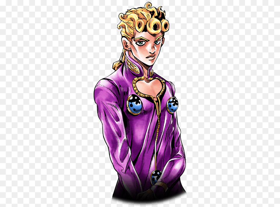 Jojo Stardust Shooters Giorno, Book, Comics, Publication, Purple Png Image