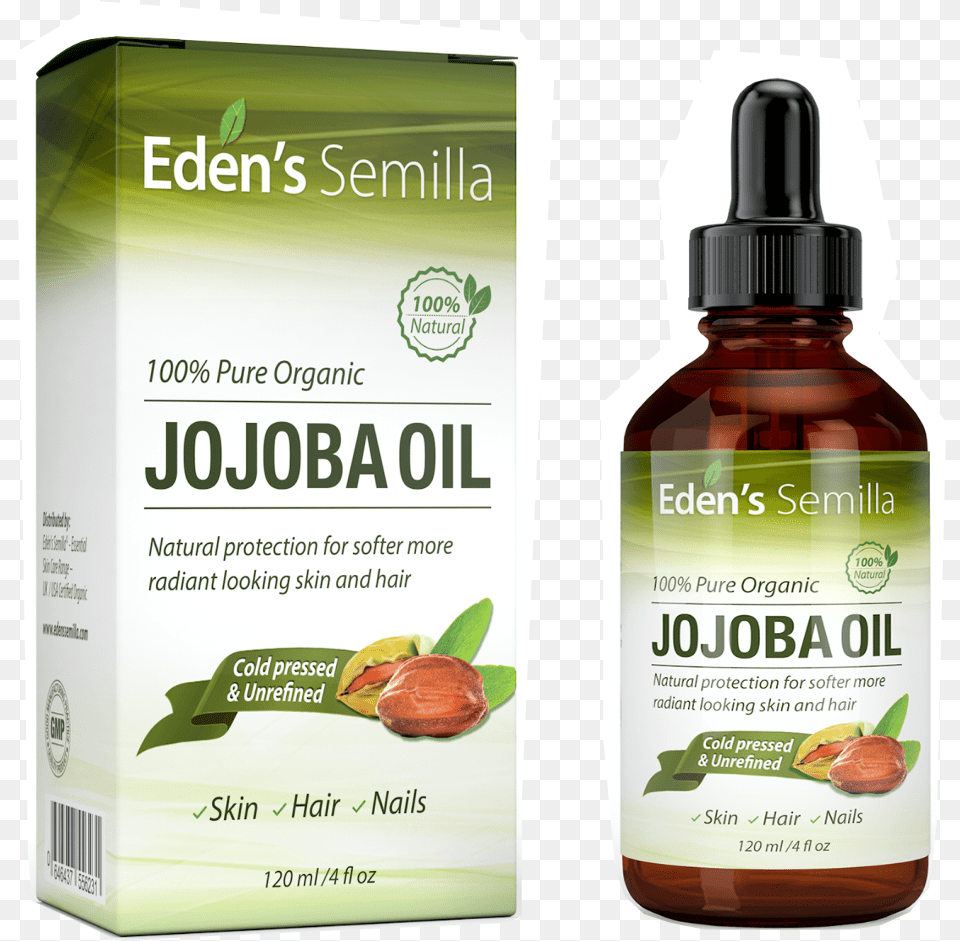 Jojoba Oil Cold Pressed Organic Uk, Herbal, Herbs, Plant, Bottle Free Png Download