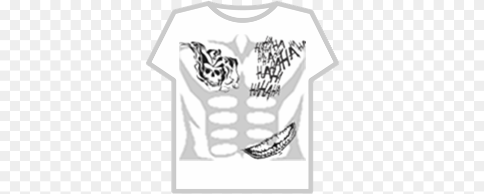 Joker Abs Chest Tattootransparent Background Roblox Camisetas De Musculos De Roblox, Clothing, T-shirt, Body Part, Hand Free Png