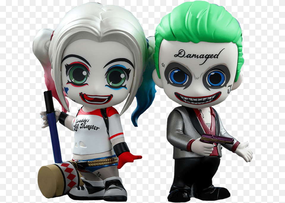Joker And Harley Quinn Cosbaby, Baby, Face, Head, Person Png