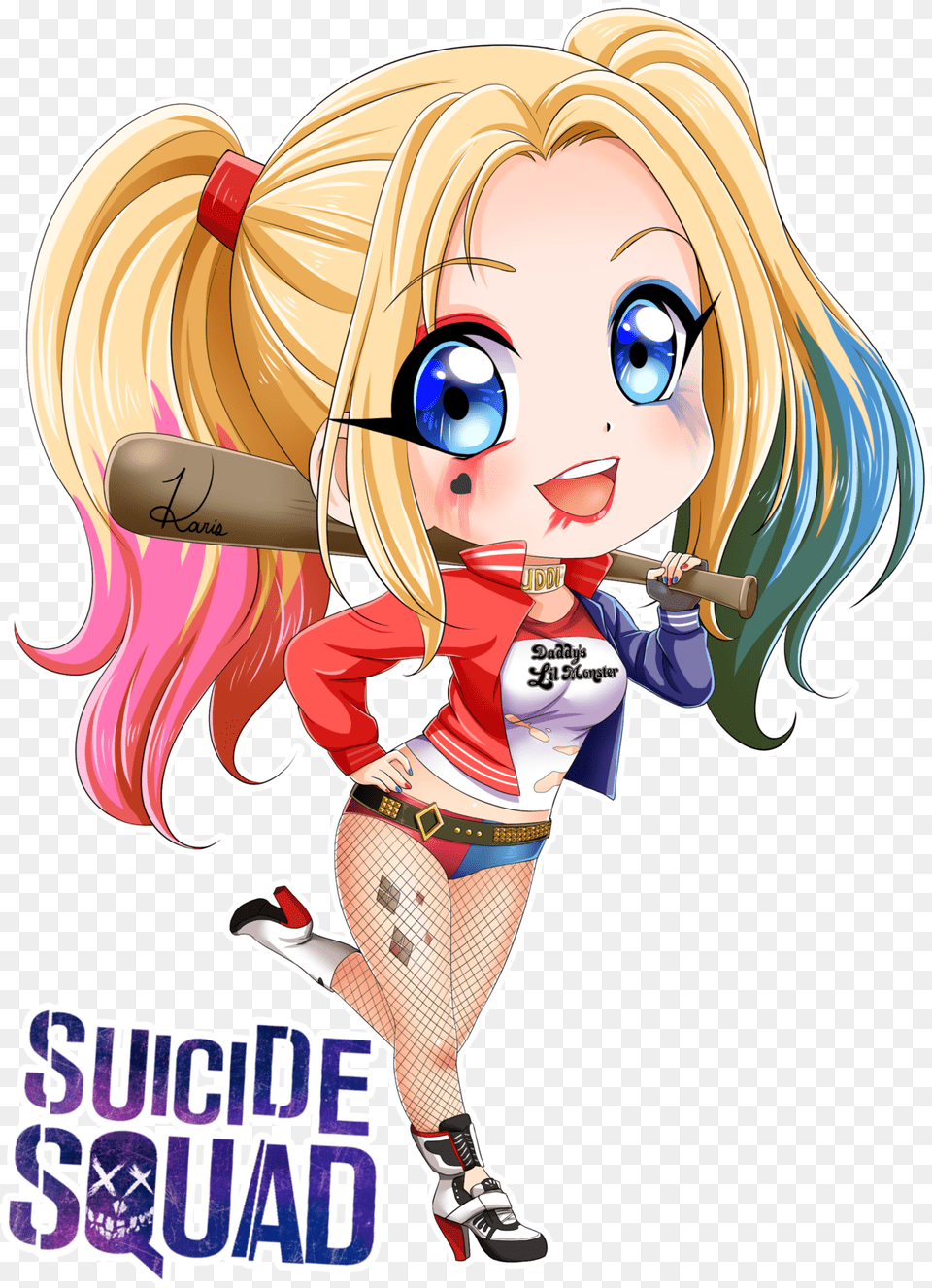 Joker And Harley Quinn Harley Quinn Drawing Chibi Suicide Squad The Official Movie Novelization By Marv, Book, Comics, Publication, Adult Png