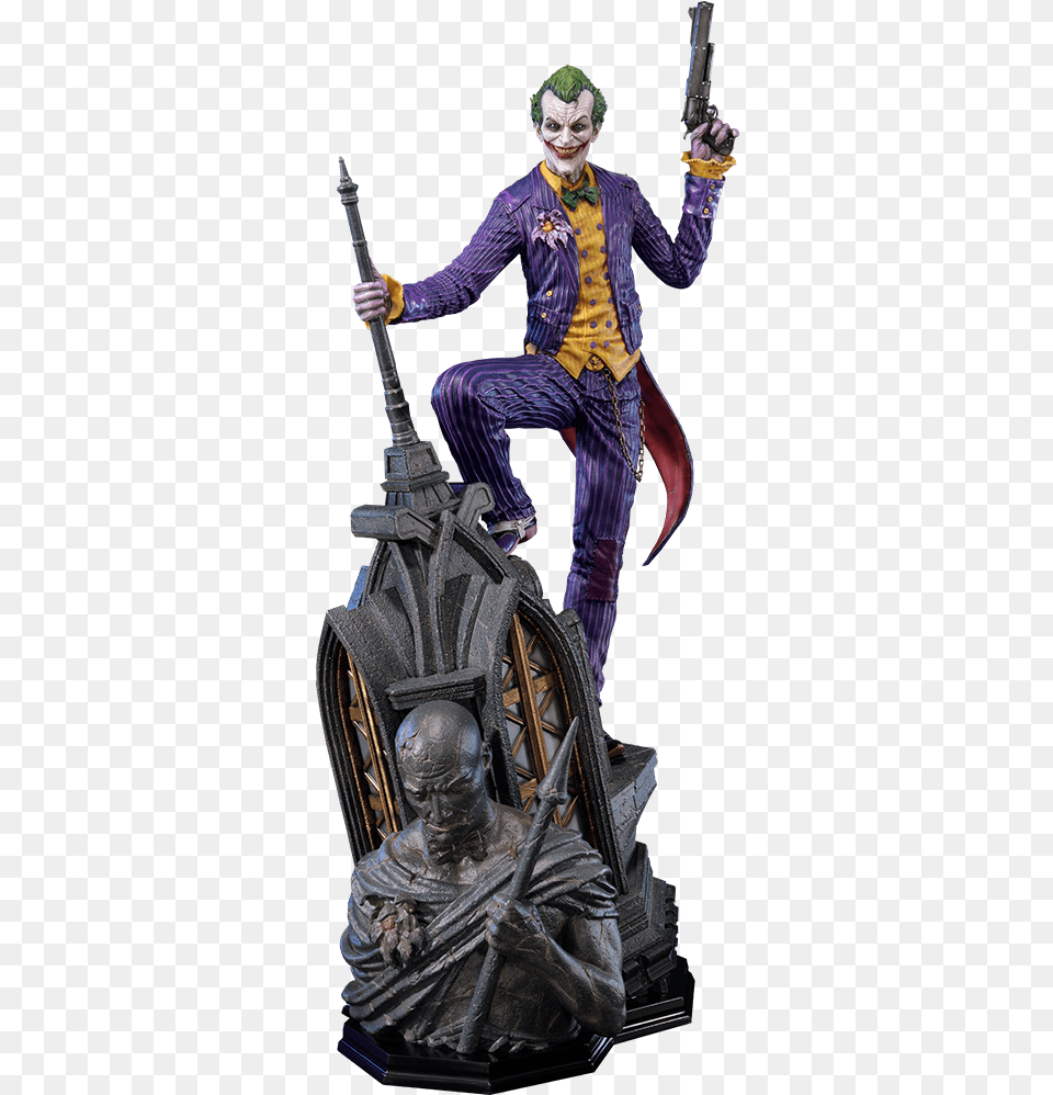 Joker Arkham Knight Statue, Adult, Male, Man, Person Png