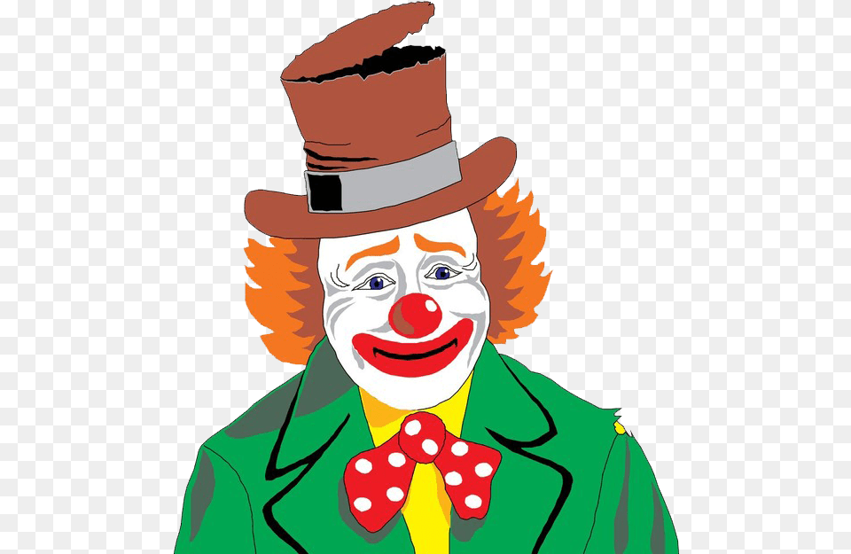 Joker Art A Transprent Circus Joker, Person, Performer, Man, Male Free Png Download