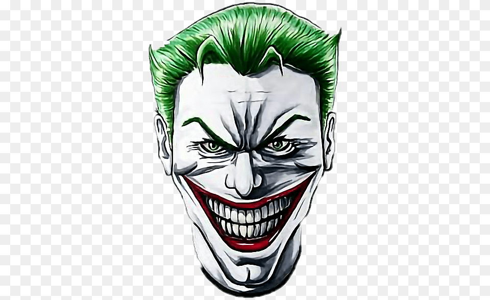 Joker Batman Suicidesquad Freetoedit Joker Drawing Easy, Art, Face, Head, Person Free Png