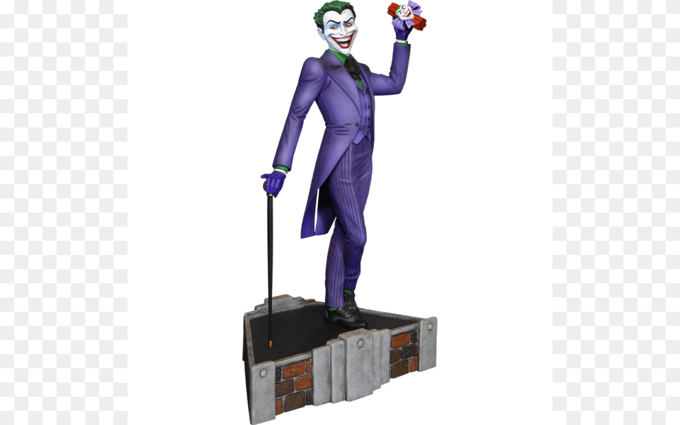 Joker Classic Comic Series Maquette Statue By Tweeterhead Batman Dc Super Powers Collection Harley Quinn Maquette, Adult, Male, Man, Person Png