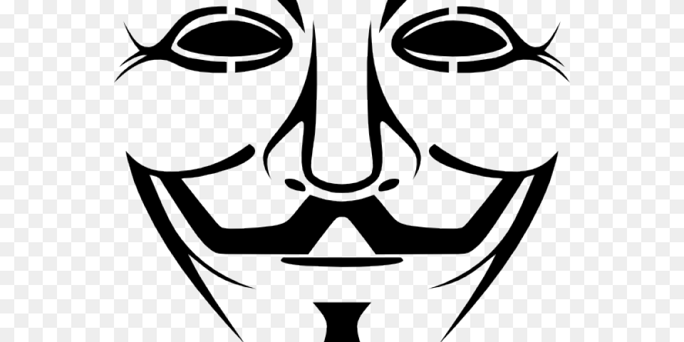 Joker Clipart Anonymous Face Joker Black And White, Mask Free Png