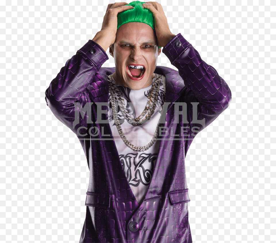 Joker Costume Suicide Squad Spirit Halloween, Clothing, Coat, Jacket, Person Png