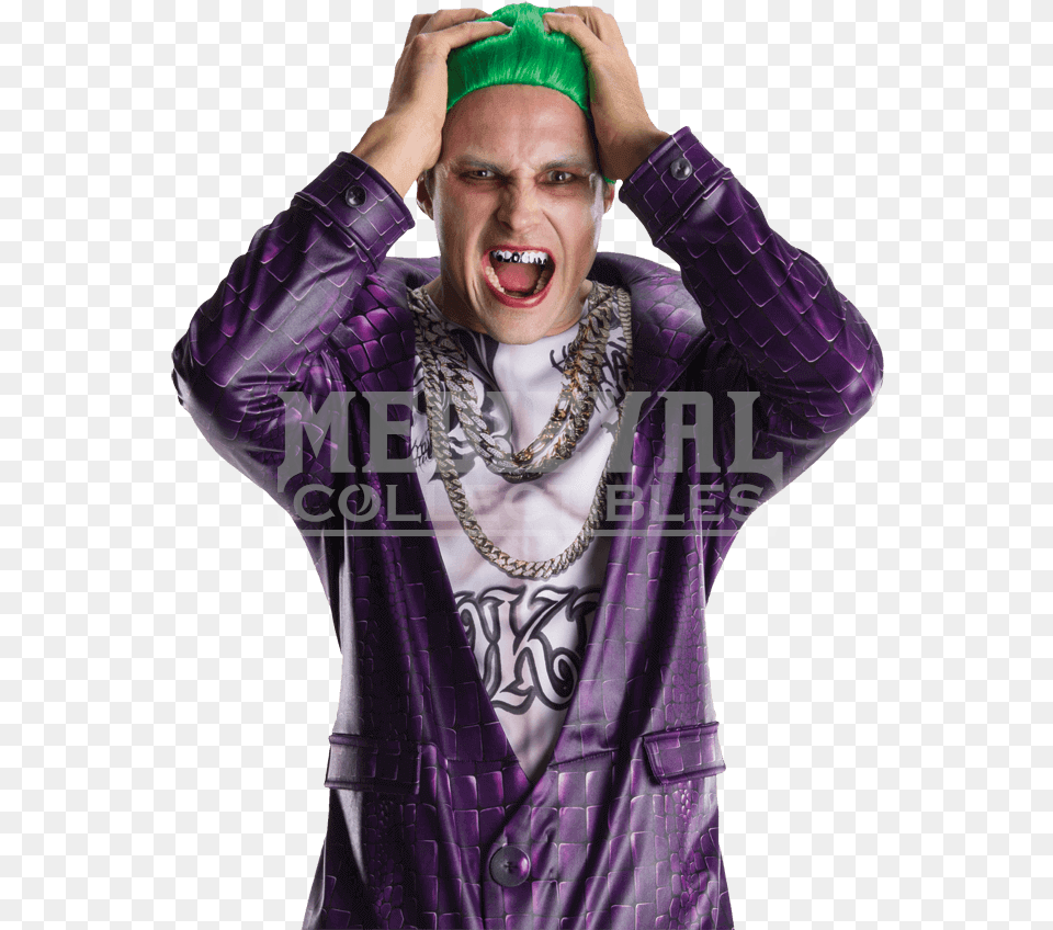 Joker Costume Suicide Squad Spirit Halloween Suicide Squad Joker, Clothing, Coat, Jacket, Person Free Transparent Png