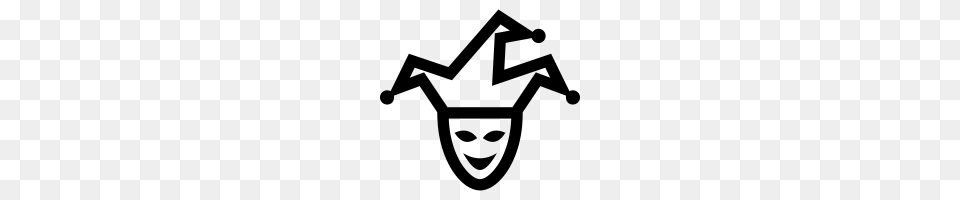 Joker Face Icons Noun Project, Gray Free Transparent Png
