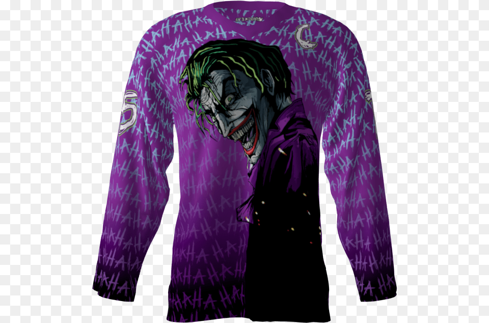 Joker Hahaha Long Sleeved T Shirt, Sleeve, Clothing, Long Sleeve, Adult Free Png
