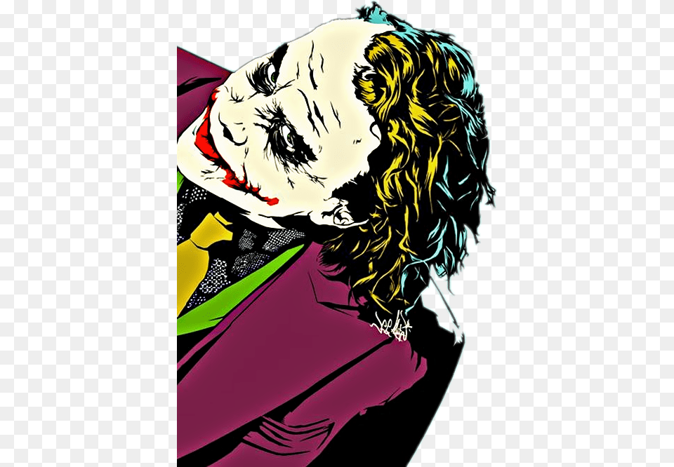 Joker Heathledger Batman Joker Pop Art, Publication, Book, Comics, Adult Png Image