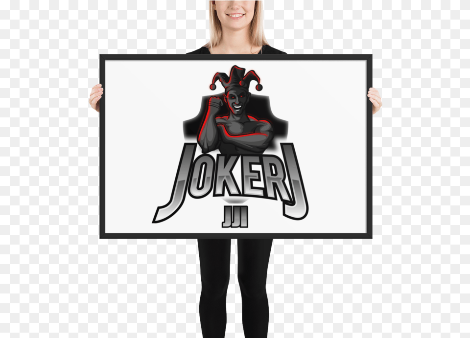 Joker J Innovations Framed Luster Posters Poster, Clothing, T-shirt, Photography, Person Png Image