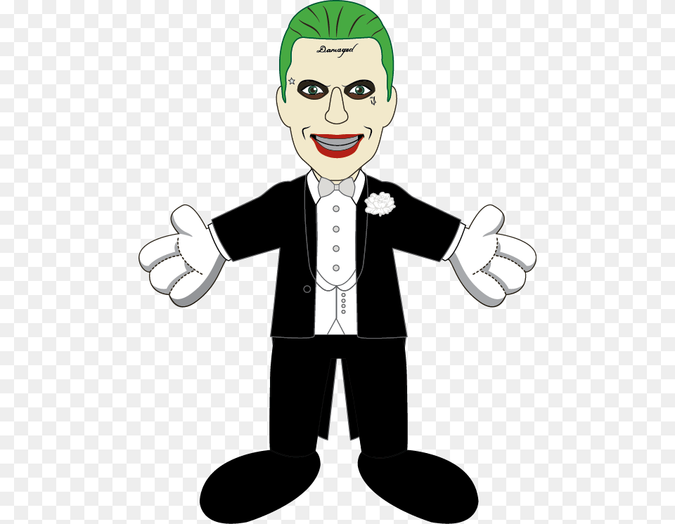 Joker Jared Leto Cartoon, Clothing, Formal Wear, Suit, Person Free Png Download