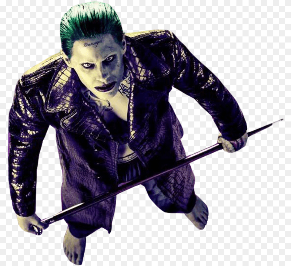 Joker Jared Leto Transparent, Clothing, Person, Costume, Adult Free Png Download
