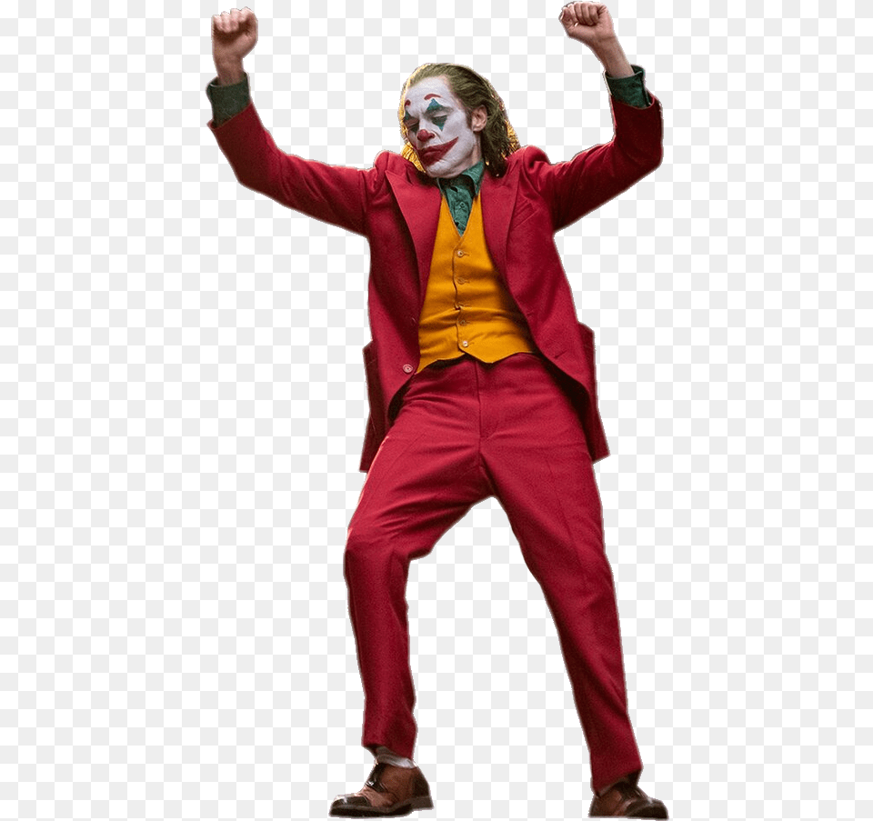 Joker Joker Clown Costume Standing Jester Joker Performing Joaquin Phoenix Joker Transparent Dance, Adult, Person, Performer, Woman Free Png Download