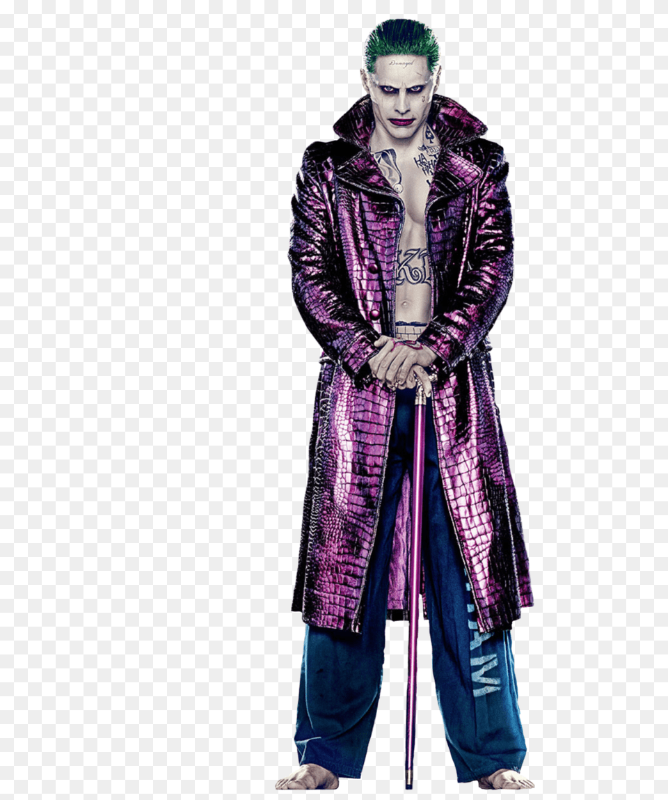 Joker Joker Joker Suicide Squad, Clothing, Coat, Adult, Person Png