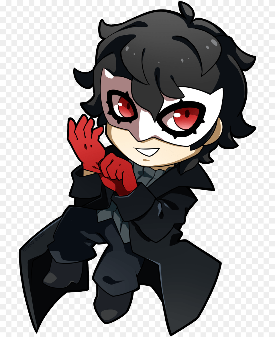 Joker Joker Persona Five Chibi, Baby, Book, Comics, Person Free Png