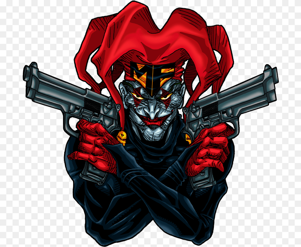 Joker Logos Joker With Gun Logo, Adult, Male, Man, Person Png Image