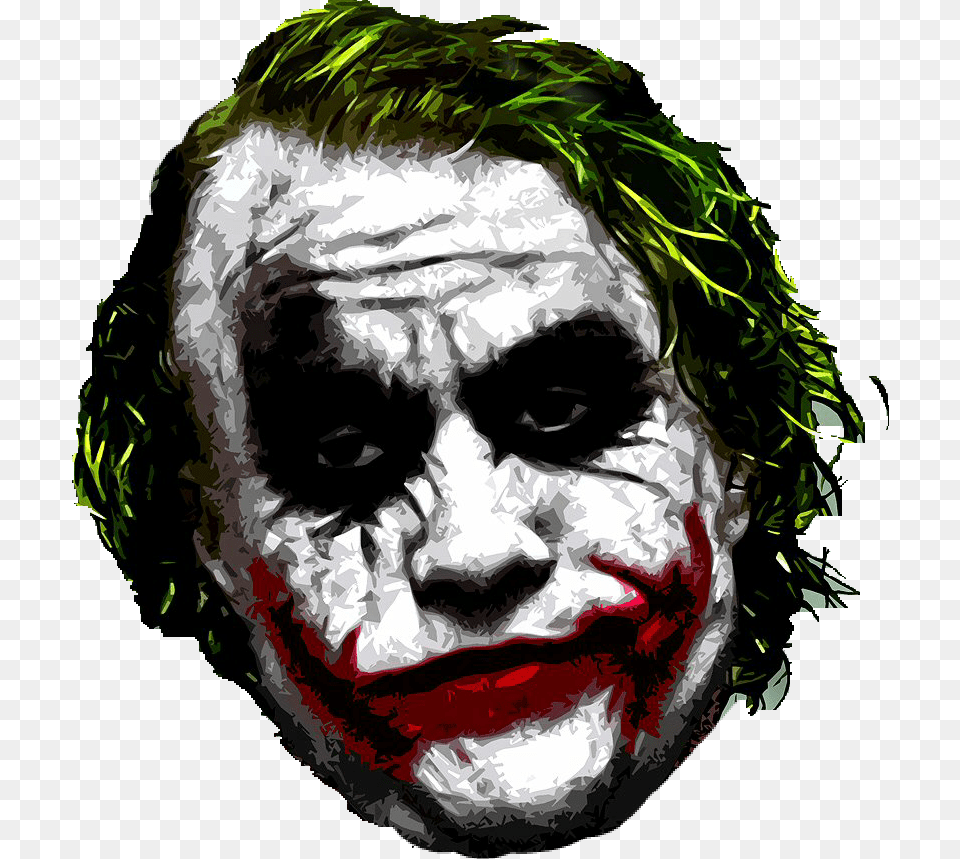 Joker Mask Heath Ledger Joker Face, Head, Person, Photography, Portrait Png