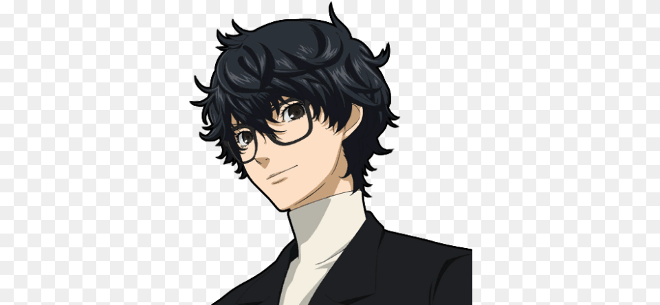 Joker Persona 5 Glasses Chad Demi Fiend, Publication, Book, Comics, Person Png Image