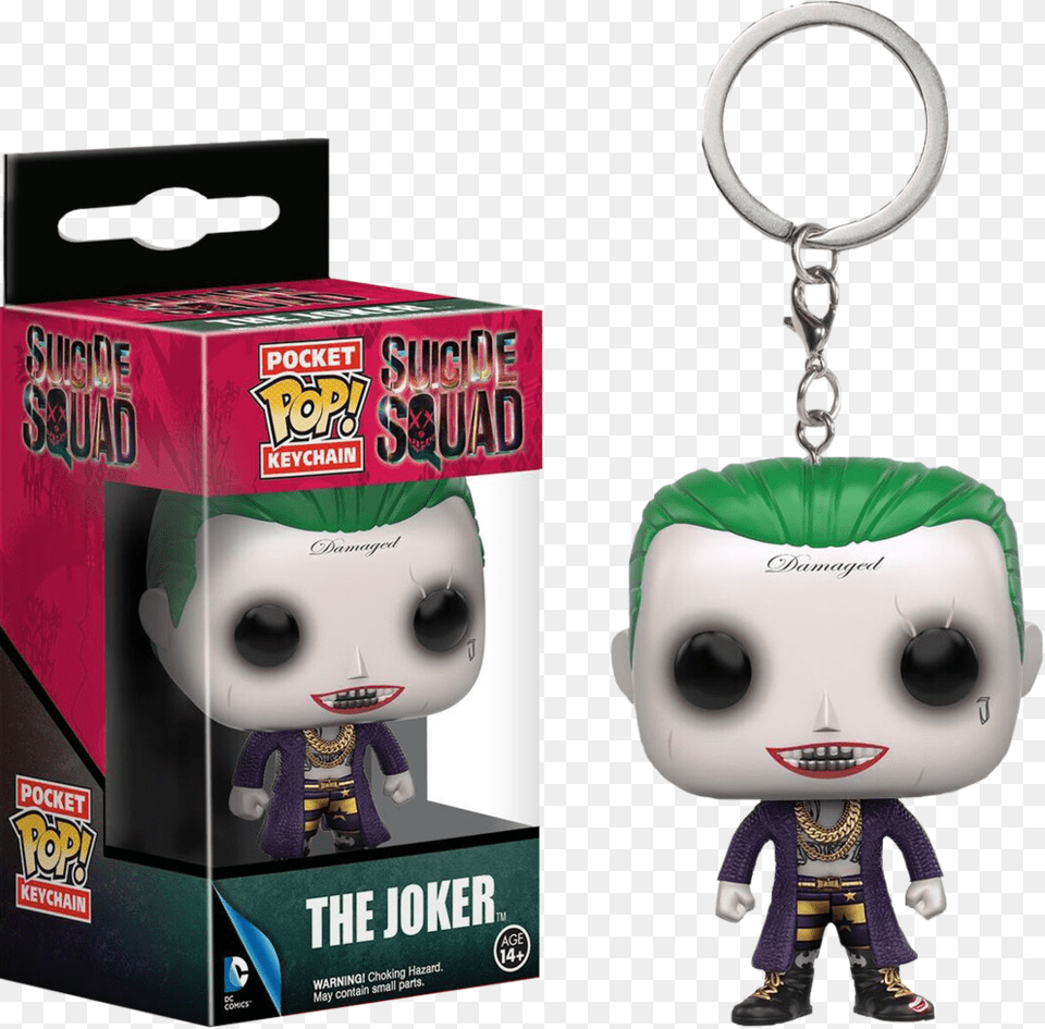 Joker Pop Keychain Pocket Pop Keychain Suicide Squad Joker, Person, Face, Head, Alien Free Transparent Png