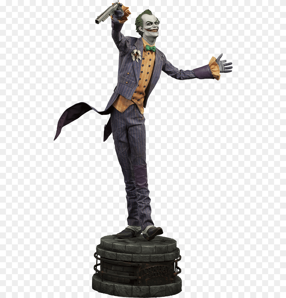 Joker Premium Format Statue Main Batman Arkham Asylum Joker Statue, Figurine, Adult, Person, Man Png Image