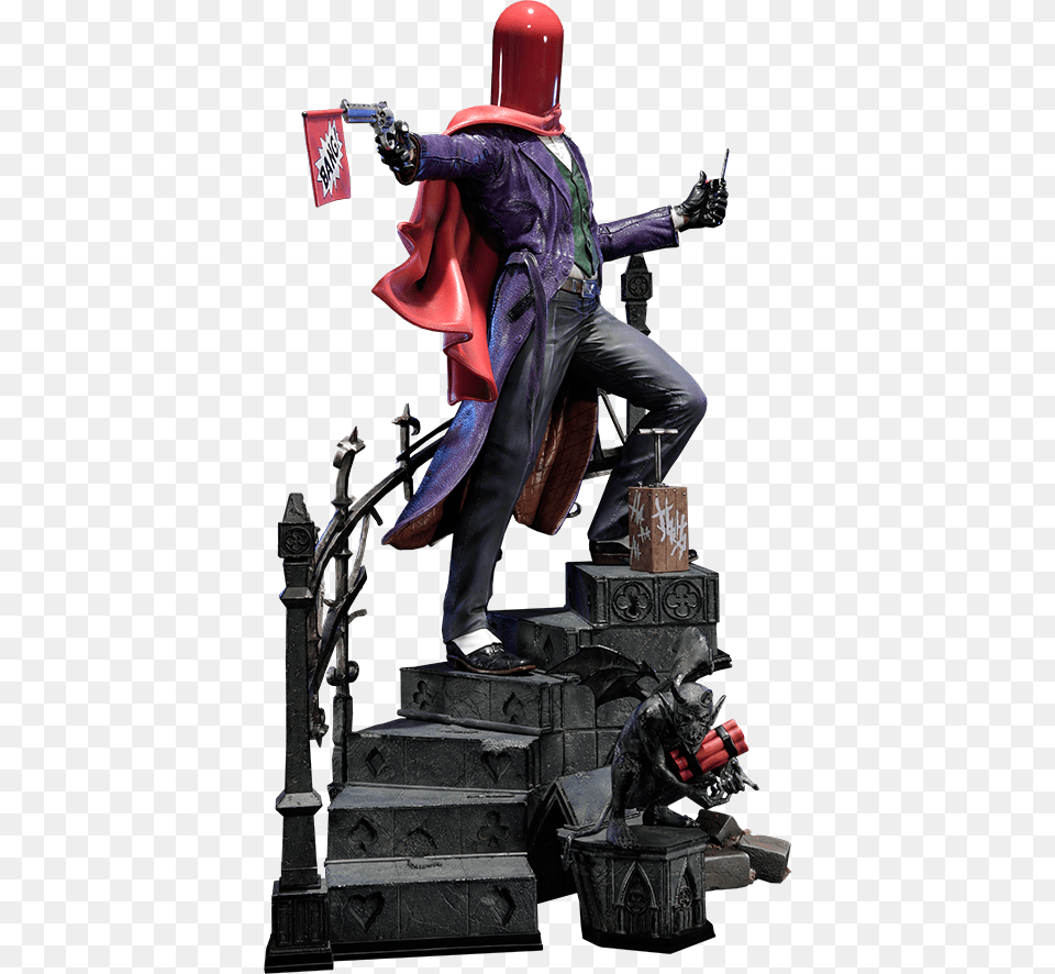 Joker Red Hood Statue, Adult, Male, Man, Person Png