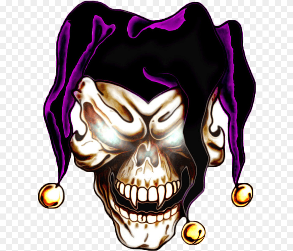 Joker Skull Tattoo Designs Clipart Imagenes De Payasos Calaveras, Purple, Carnival, Person Free Png Download