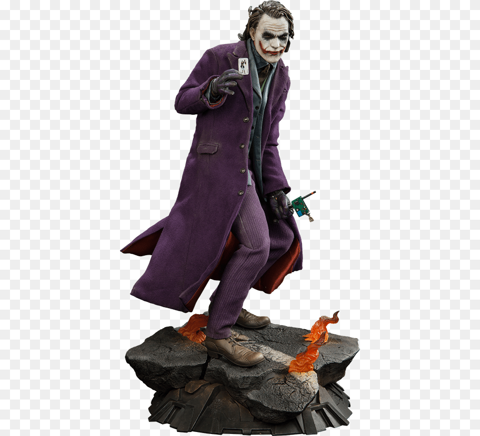 Joker Statue, Clothing, Coat, Overcoat, Adult Free Transparent Png