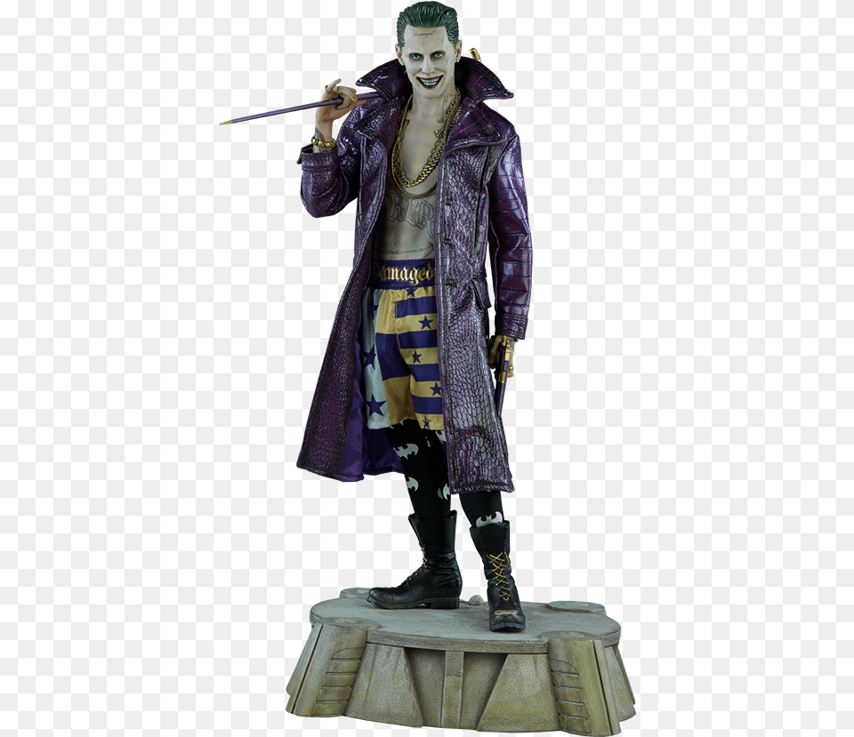 Joker Statue Suicide Squad, Clothing, Coat, Adult, Female Png Image