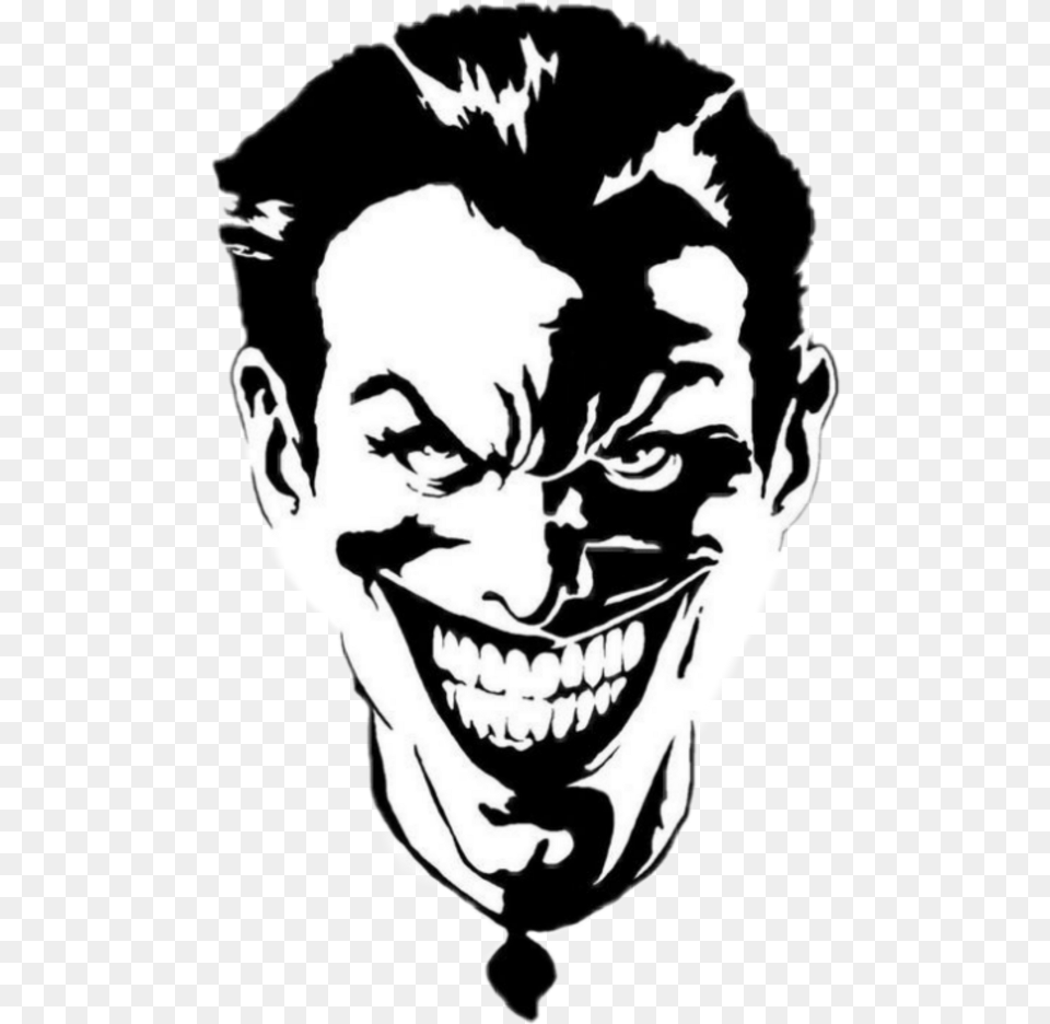 Joker Sticker Joker Drawing Black And White, Stencil, Adult, Male, Man Png