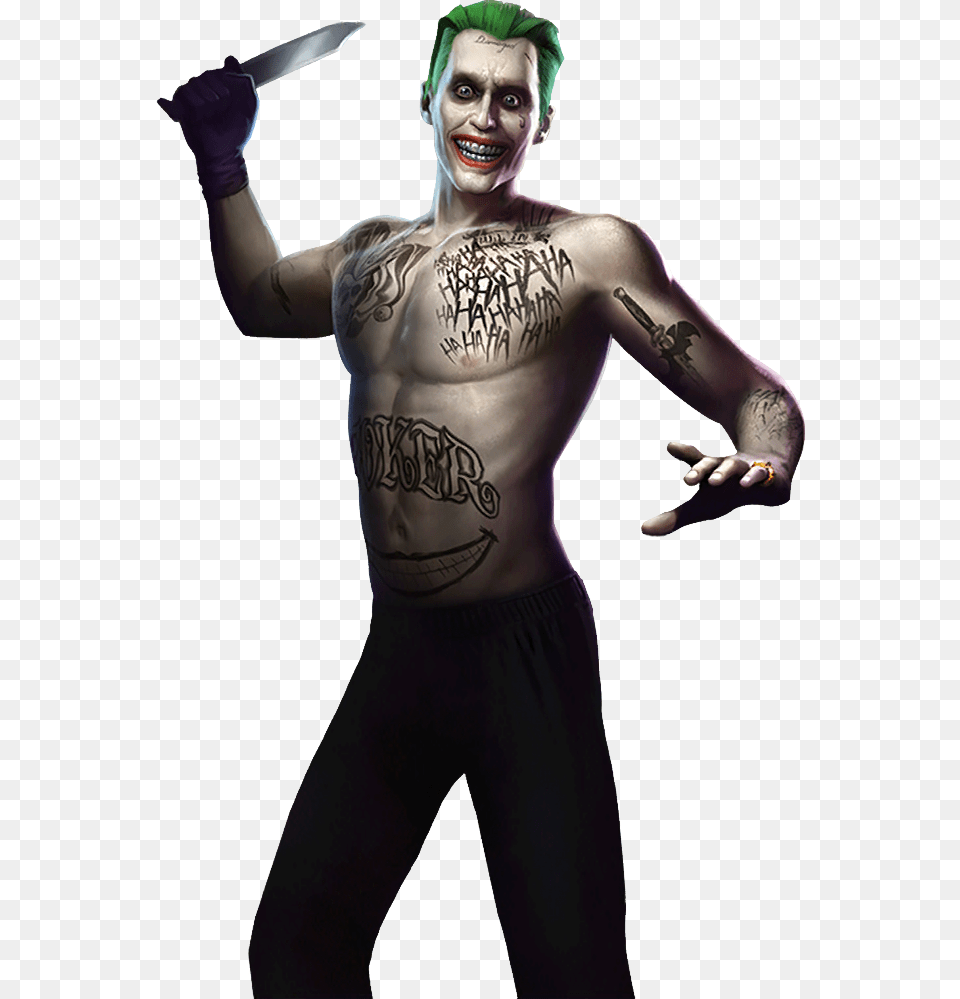 Joker Suicide Squad, Tattoo, Back, Body Part, Skin Png