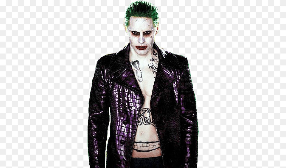 Joker Suicide Squad Joker, Tattoo, Person, Portrait, Skin Free Png