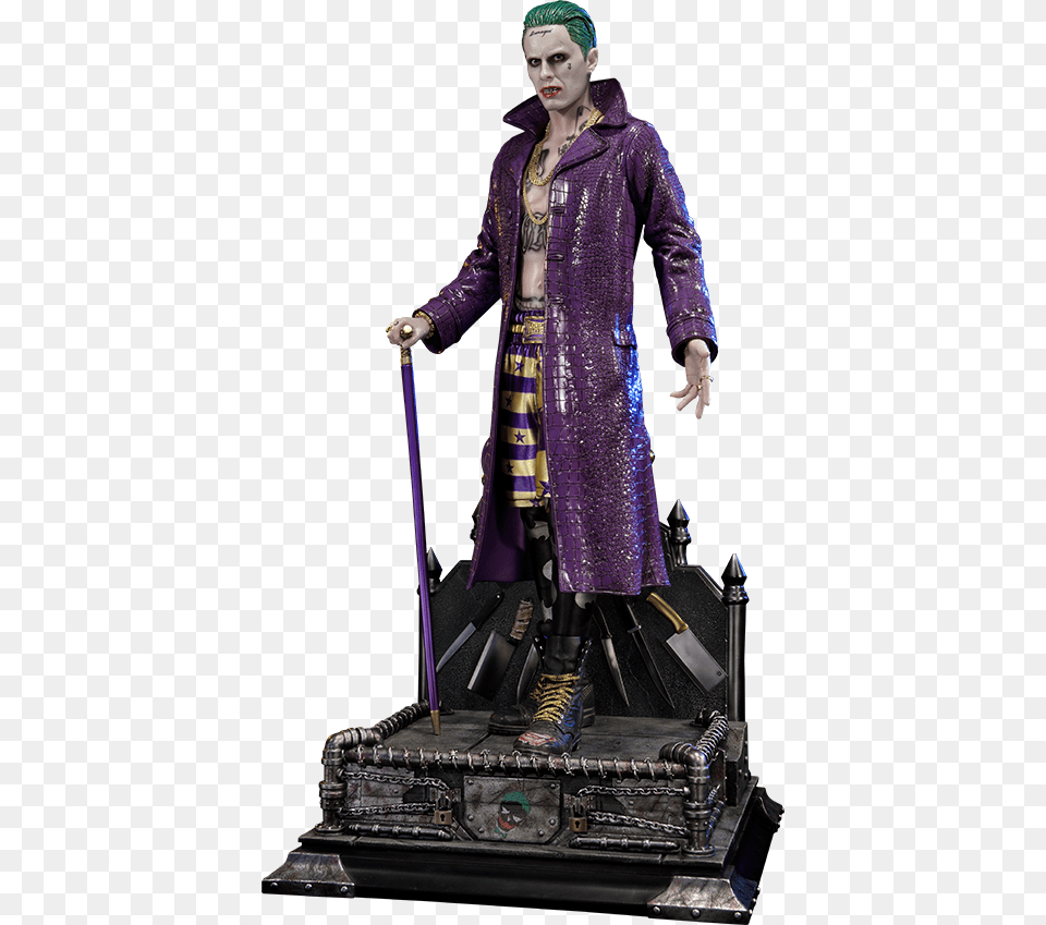 Joker Suicide Squad Statue, Clothing, Coat, Sleeve, Long Sleeve Png