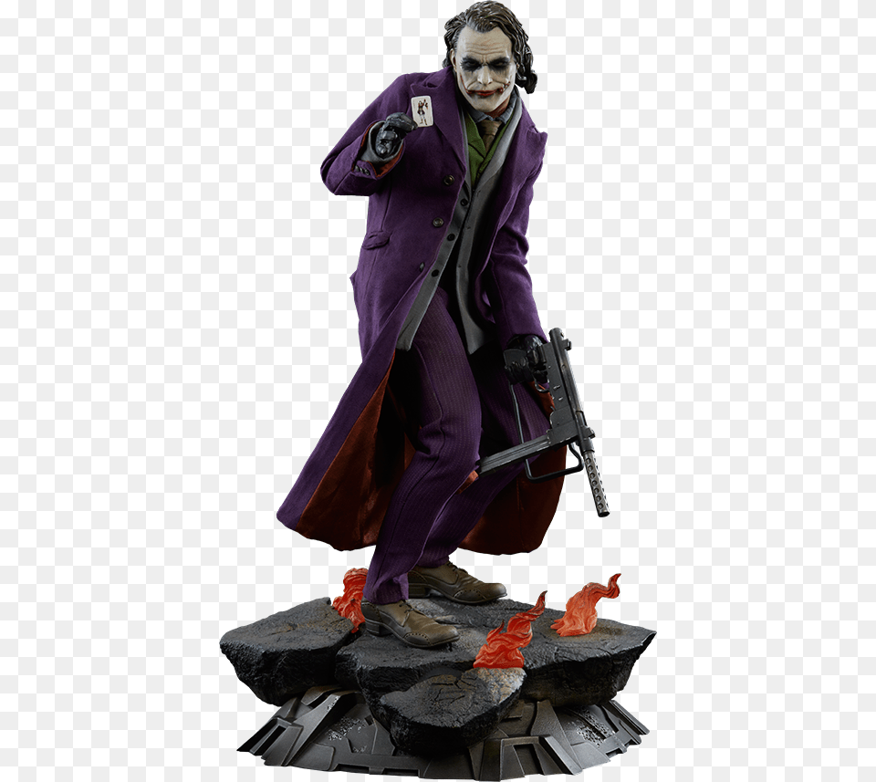 Joker The Dark Knight Toy, Clothing, Coat, Weapon, Person Png Image