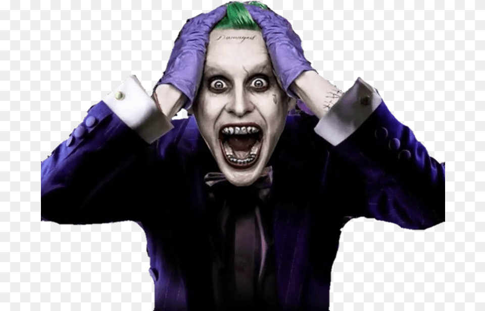 Joker Transparent Joker Joker Suicid Squad, Shouting, Portrait, Photography, Person Png Image