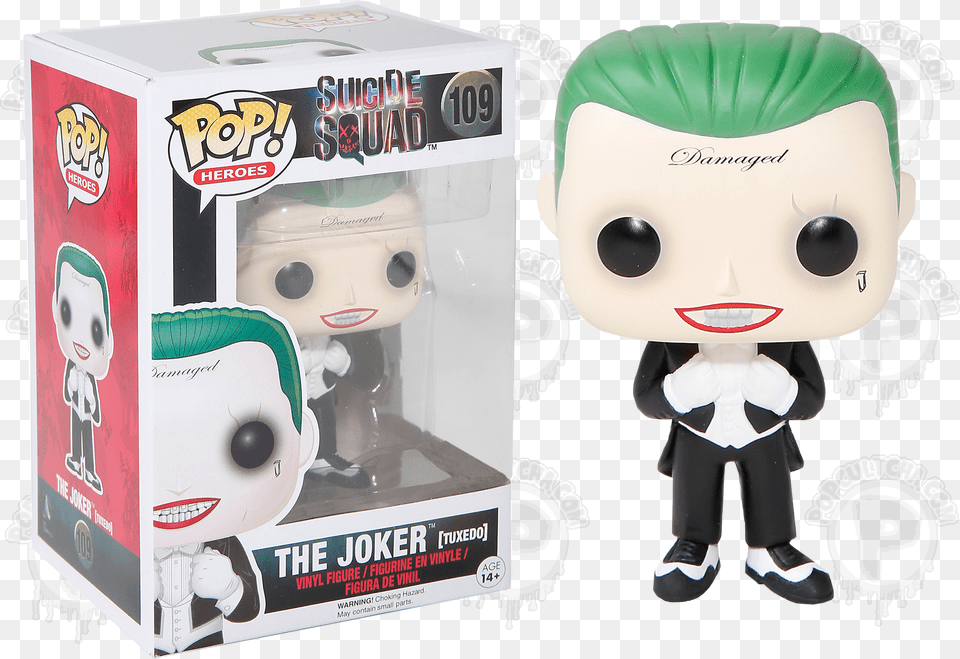 Joker Tuxedo Pop Vinyl Figure Suicide Squad Joker Funko Pop, Plush, Toy, Person, Face Png Image