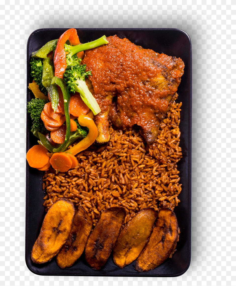 Jollof Rice And Chicken, Meal, Food, Lunch, Food Presentation Free Transparent Png