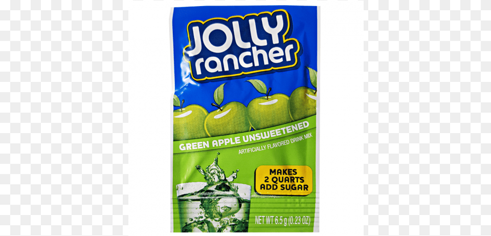 Jolly Rancher Green Apple Drink Mix Jolly Rancher Chews Bag, Advertisement, Food, Fruit, Plant Free Transparent Png