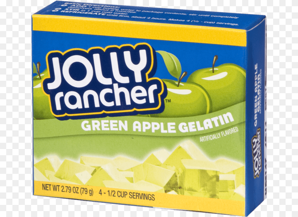 Jolly Rancher Green Apple Gelatin Jolly Rancher Jello, Box, Gum Png Image