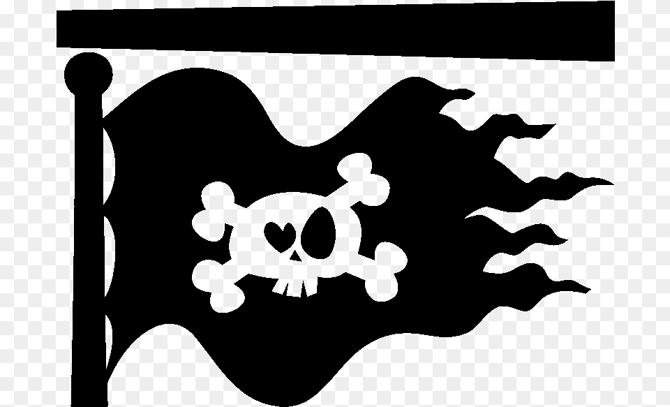 Jolly Roger Flag Of The United States Piracy Child Cartoon Pirate Ship, Gray Free Png Download