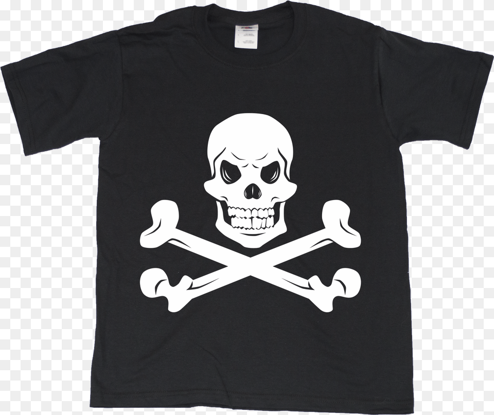 Jolly Roger Flag Printable, T-shirt, Clothing, Shirt, Person Free Transparent Png