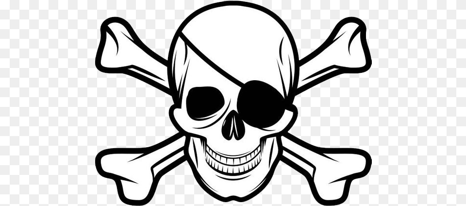 Jolly Roger Hd Pirate Skull And Cross Bones, Person, Stencil, Smoke Pipe Png Image