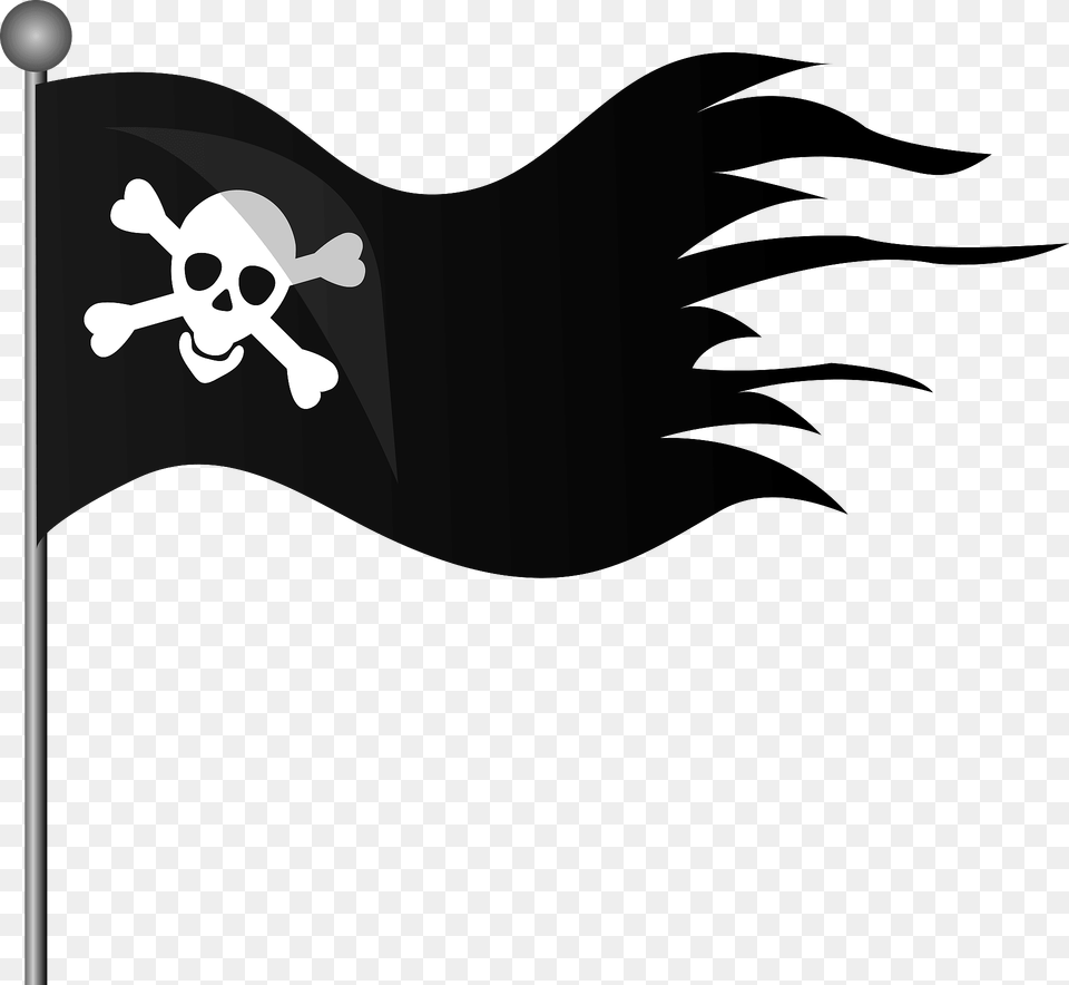 Jolly Roger Pirate Flag Clipart, Person, Animal, Fish, Sea Life Png
