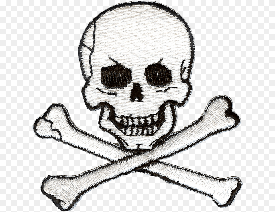 Jolly Roger Skull And Crossbones Embroidery Patch Skull And Crossbones Embroidery, Baby, Person, Face, Head Free Transparent Png
