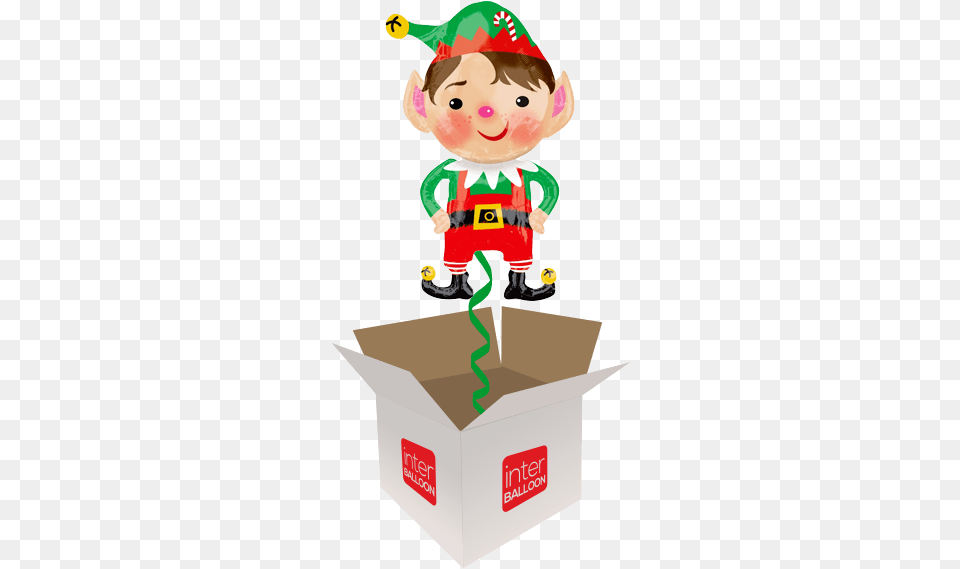Jolly Santa Elf Happy 17th Birthday Balloon, Box, Baby, Cardboard, Carton Free Png Download